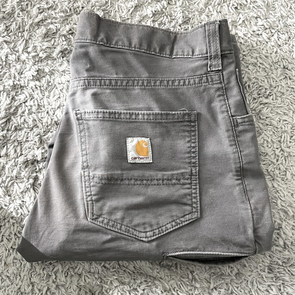 mens grey carhartt pants